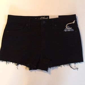 NWT Universal Threads Black Denim Shortie Shorts